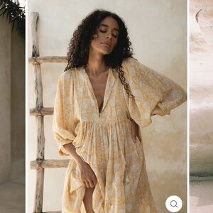 Daughters of India Kyra Mini Dress in Cumin size small